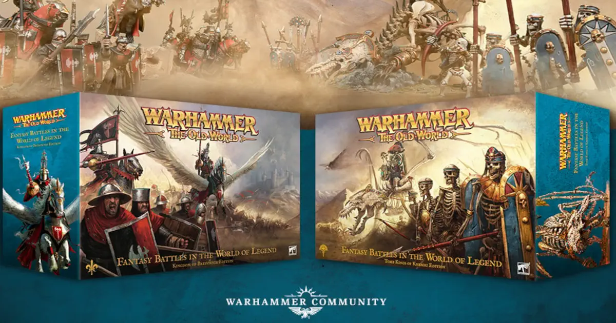 Warhammer The Old World's Starter Boxes, Bretonnia and Tomb Kings.